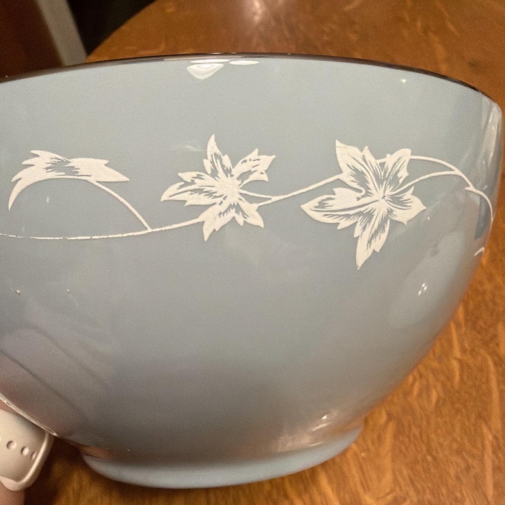 Vtg MCM Flintridge China Misty Leaf Large Covered Vegetable Bowl MINT - Picture 7 of 7